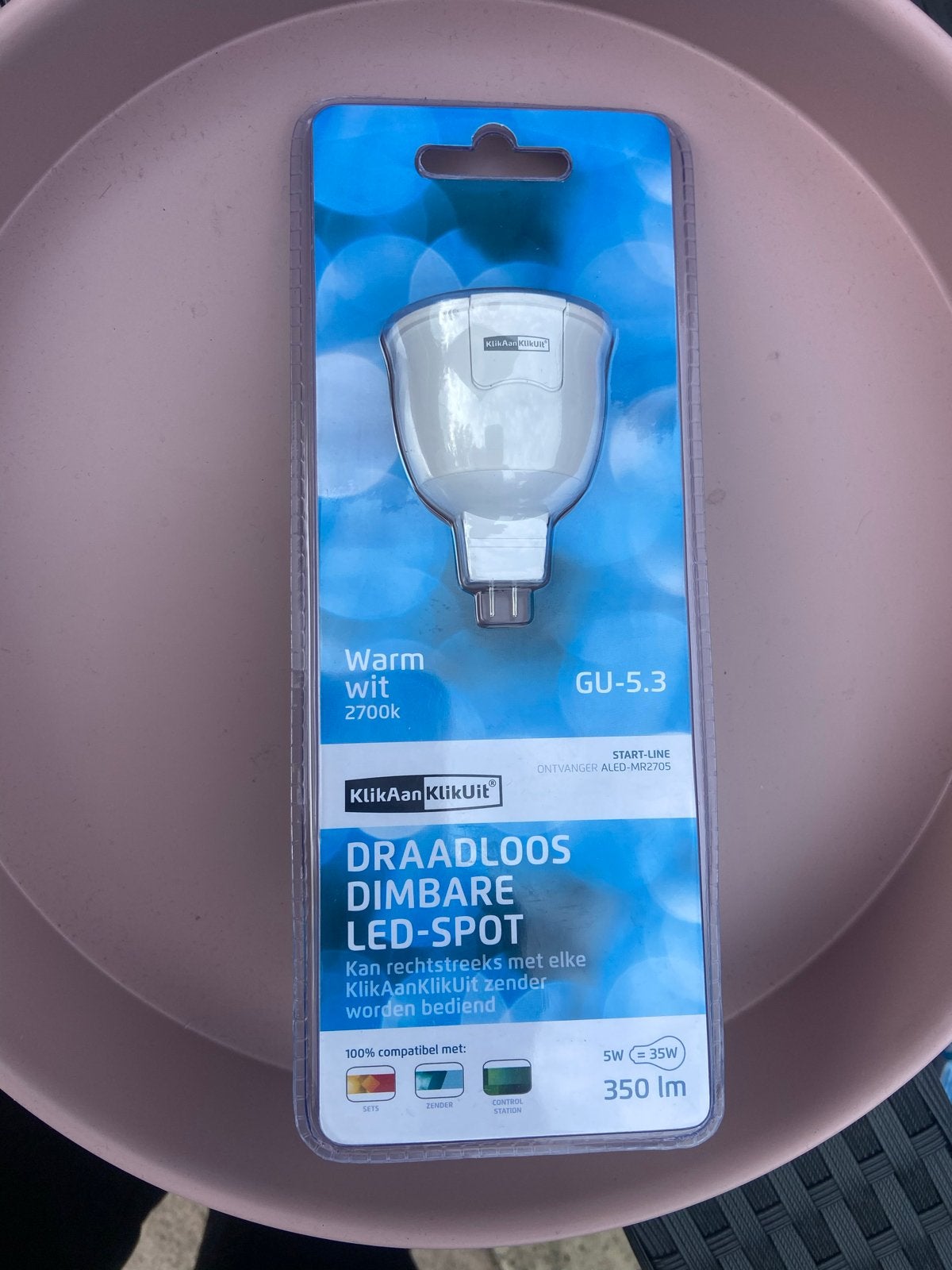 KliKAanKliKuit Draadloos Dimbare LED-spot GU5.3 Warm Wit, 30 tot 60 watt, Led-lamp, Dimbaar, Nieuw