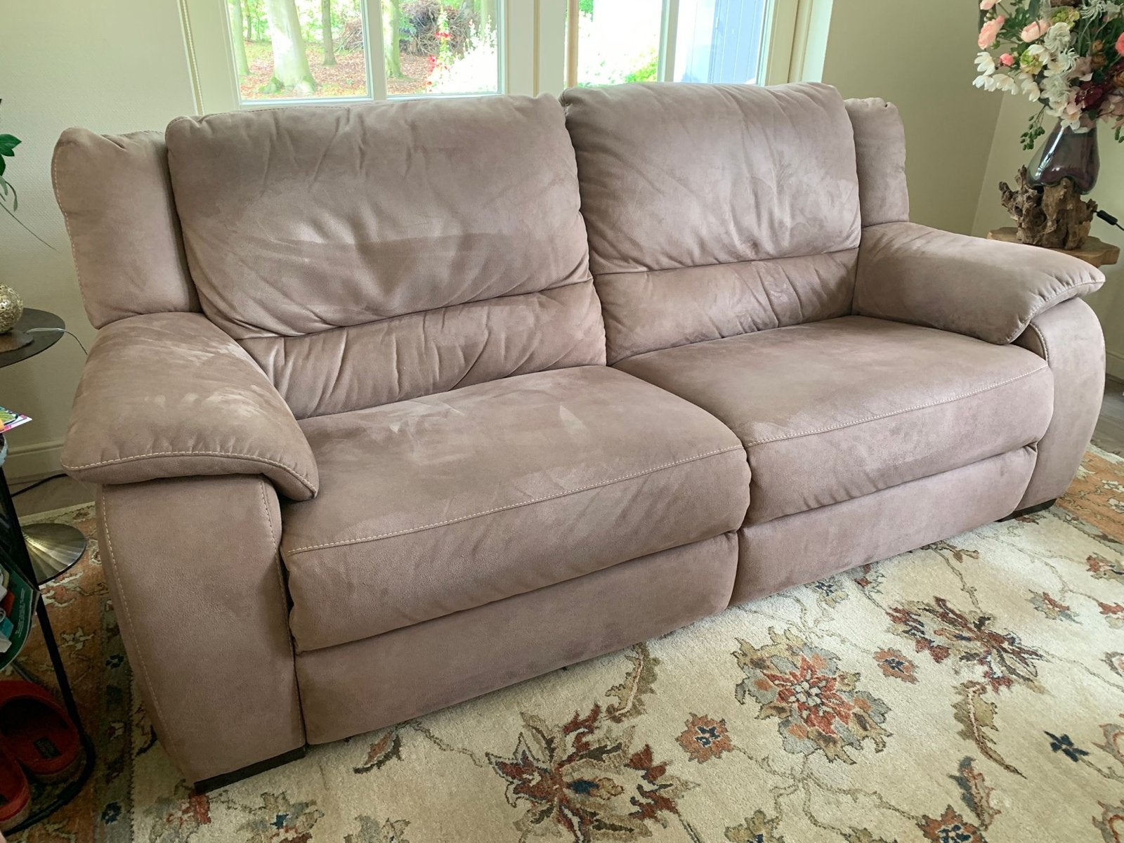 Comfortabele 2-zitsbank met relaxfunctie, Ophalen, Gebruikt, 150 tot 200 cm, Tweepersoons