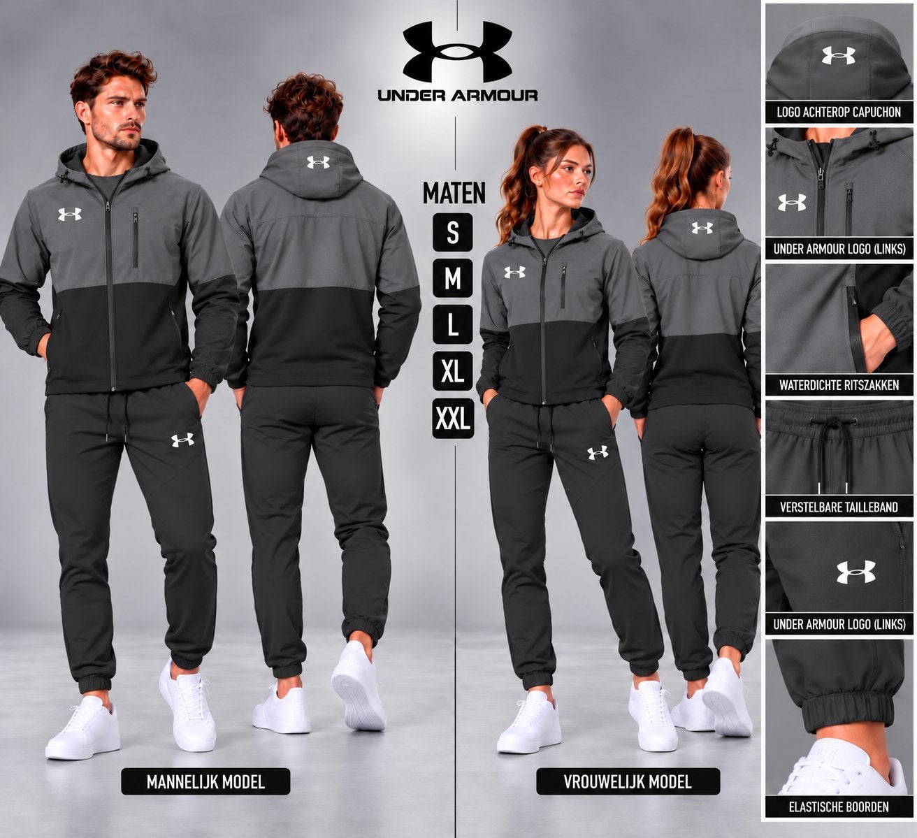 Nieuw Under Armour Trainingspak - Heren & Dames, Nieuw, Overige maten, Ophalen of Verzenden, Grijs