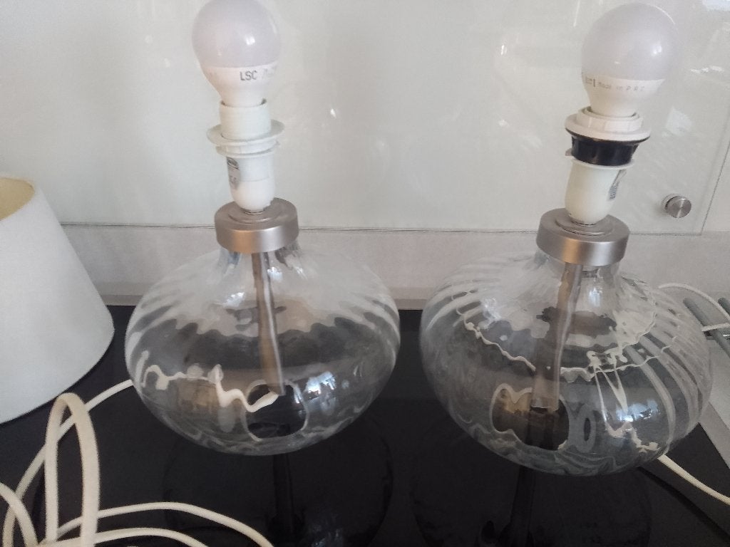 Tafellampen Ikea glas diverse, Ophalen, Zo goed als nieuw, Glas, Minder dan 50 cm
