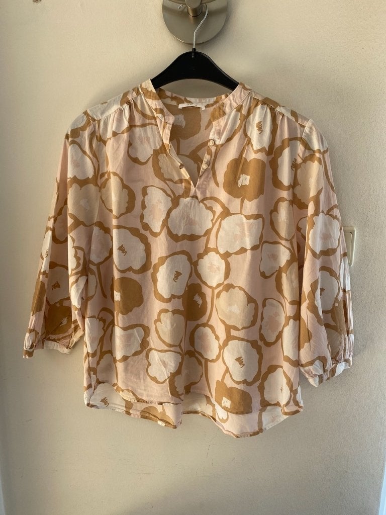 Oversized blouse met bloemen Opus, Maat 38/40 (M), Beige, Ophalen of Verzenden, Zo goed als nieuw