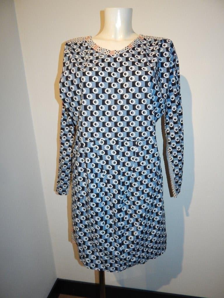 Marni x h&m leuke jurk printjes strik in de nek mt M