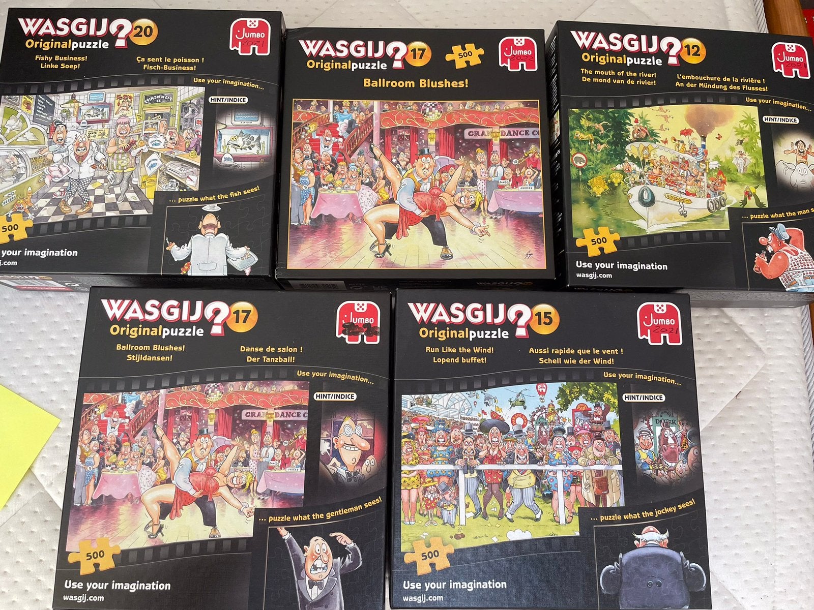 grote set wasgij puzzels 950 en 500, Ophalen, 500 t/m 1500 stukjes, Zo goed als nieuw