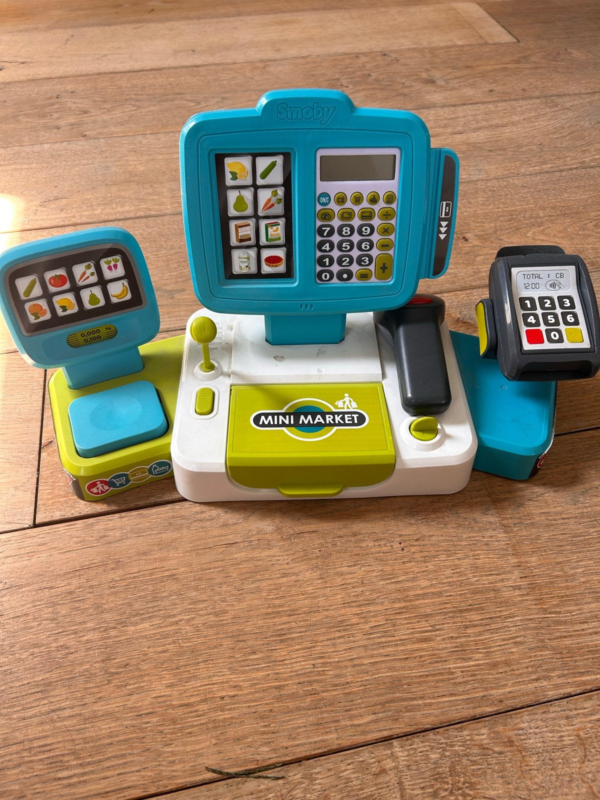 Smoby Mini Market Kassa met Scanner en Accessoires, Ophalen, Gebruikt, Jongen of Meisje