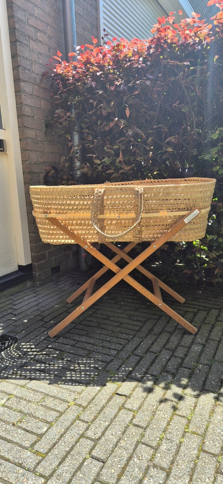 Mozesmand met standaard (babywieg), Ophalen, Zo goed als nieuw, Wieg