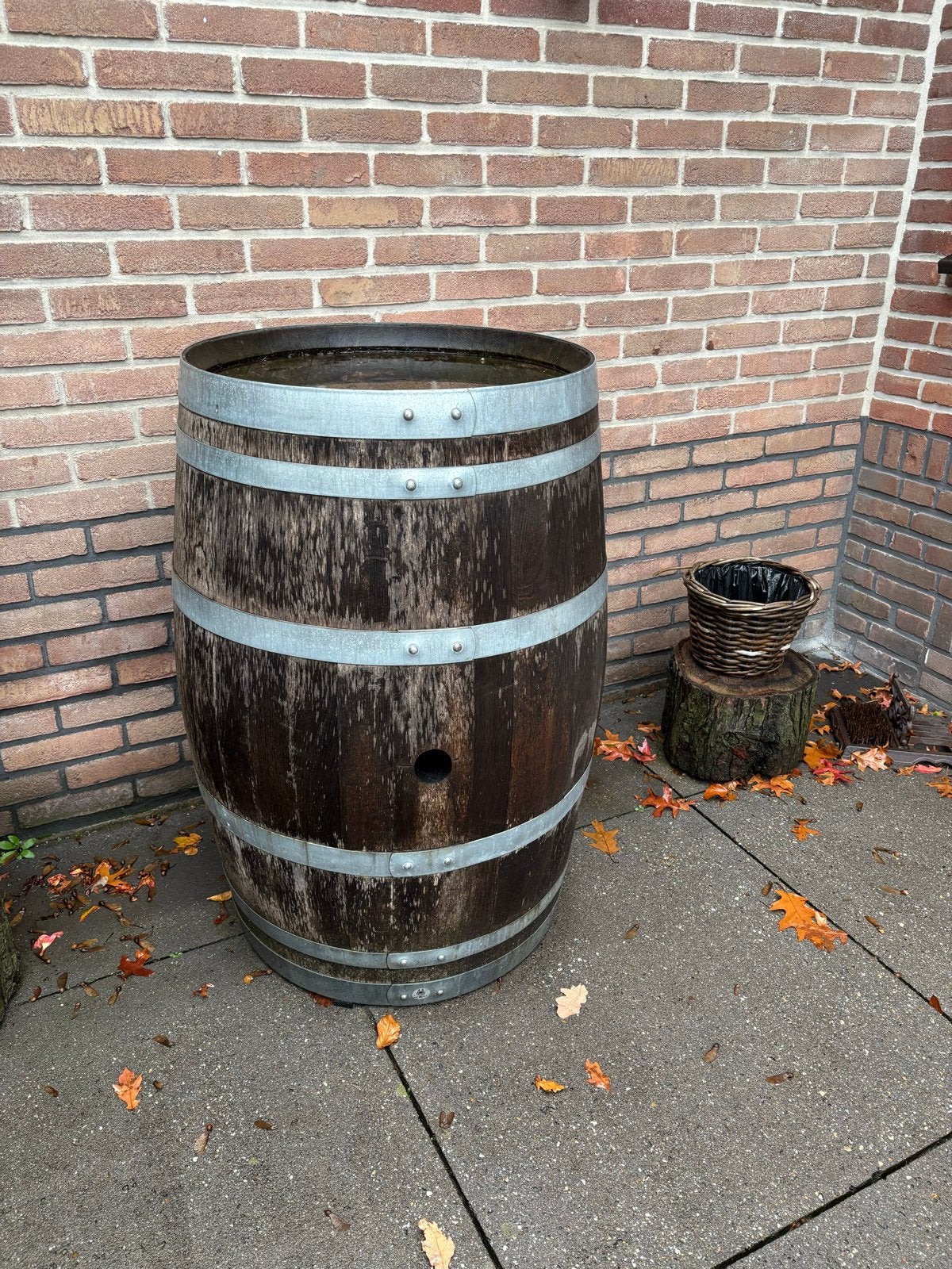 Origineel houten vat - decoratief en uniek, Ophalen, Gebruikt, Bruin, Vintage