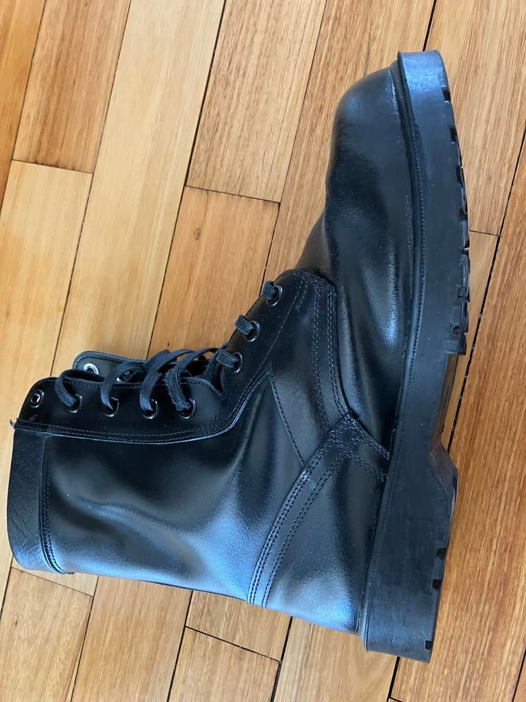 Zwarte leren legerschoenen  - Maat 46, Ophalen, Nieuw, Zwart, Overige typen