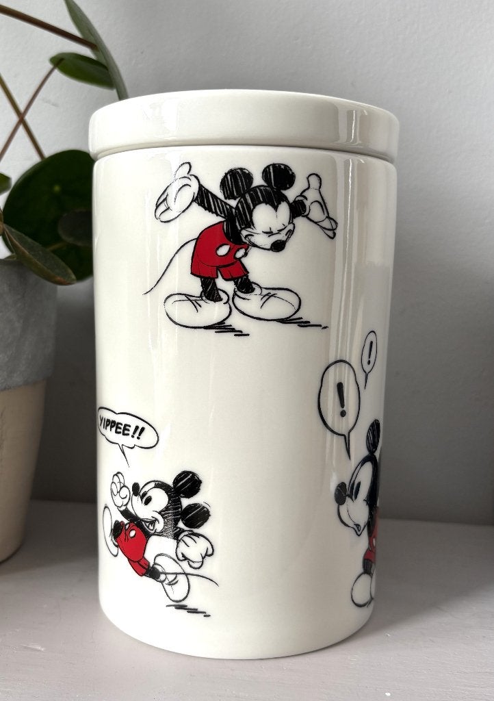 Mooie Disney voorraadpot met Mickey mouse, als nieuw!, Ophalen of Verzenden, Mickey Mouse, Zo goed als nieuw, Servies