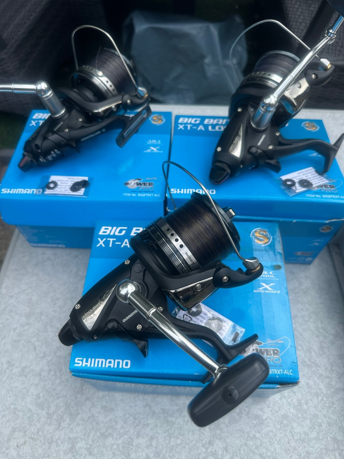 Shimano Big Baitrunner XT-A Long Cast Molens (3 stuks +1), Watersport en Boten, Hengelsport | Karpervissen, Ophalen, Zo goed als nieuw