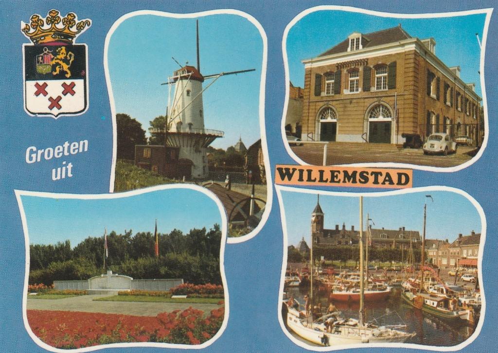 WILLEMSTAD Molen Monument Arsenaal Haven Groeten, Verzenden, 1980 tot heden, Gelopen, Noord-Brabant