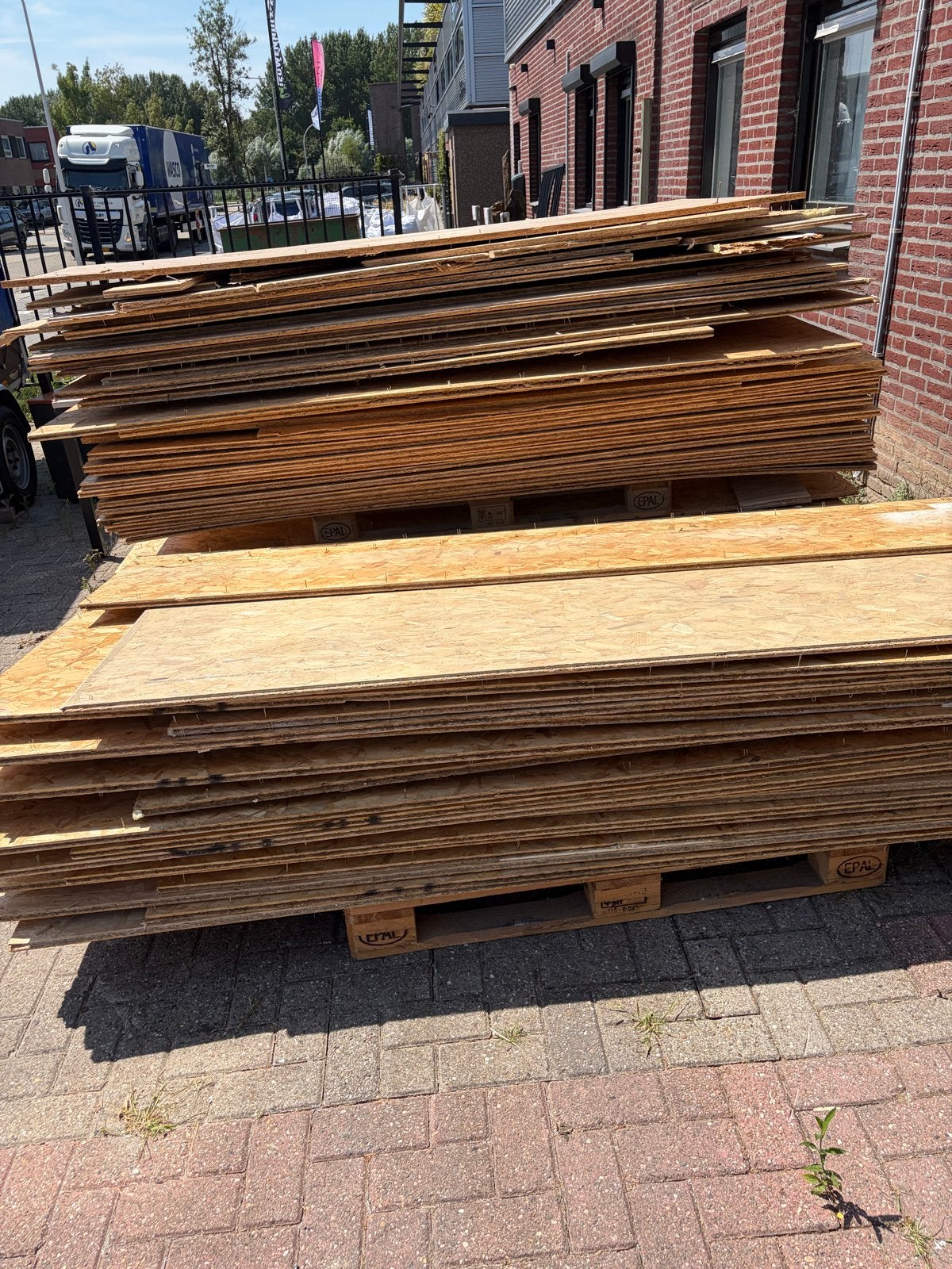 Partij gebruikte vloerdelen 122x244 cm, ca. 100m2, Ophalen, 30 cm of meer, Gebruikt, Vloerdelen of -planken