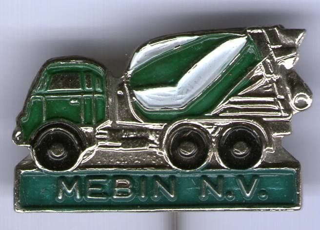 MEBIN N.V. Betoncentrale vrachtwagen speldje( E_148), Verzenden, Zo goed als nieuw, Transport, Speldje of Pin