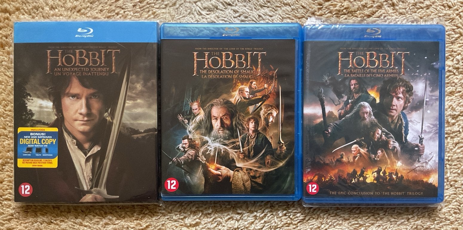 THE HOBBIT Trilogie - Blu-ray - Z.G.A.N., Cd's en Dvd's, Blu-ray, Avontuur, Engels, Nederlands, Met slipcover/slipcase