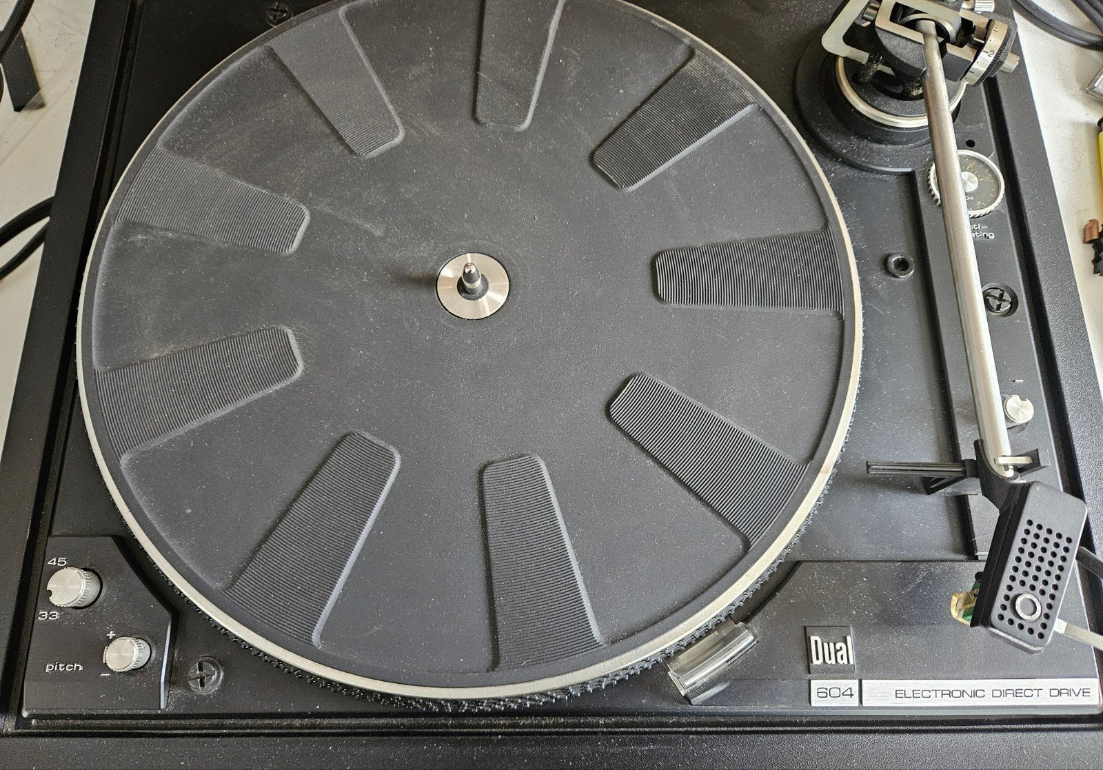 Dual 604 Direct Drive Platenspeler - Vintage hifi, Ophalen, Gebruikt, Dual, Pitch-regelaar