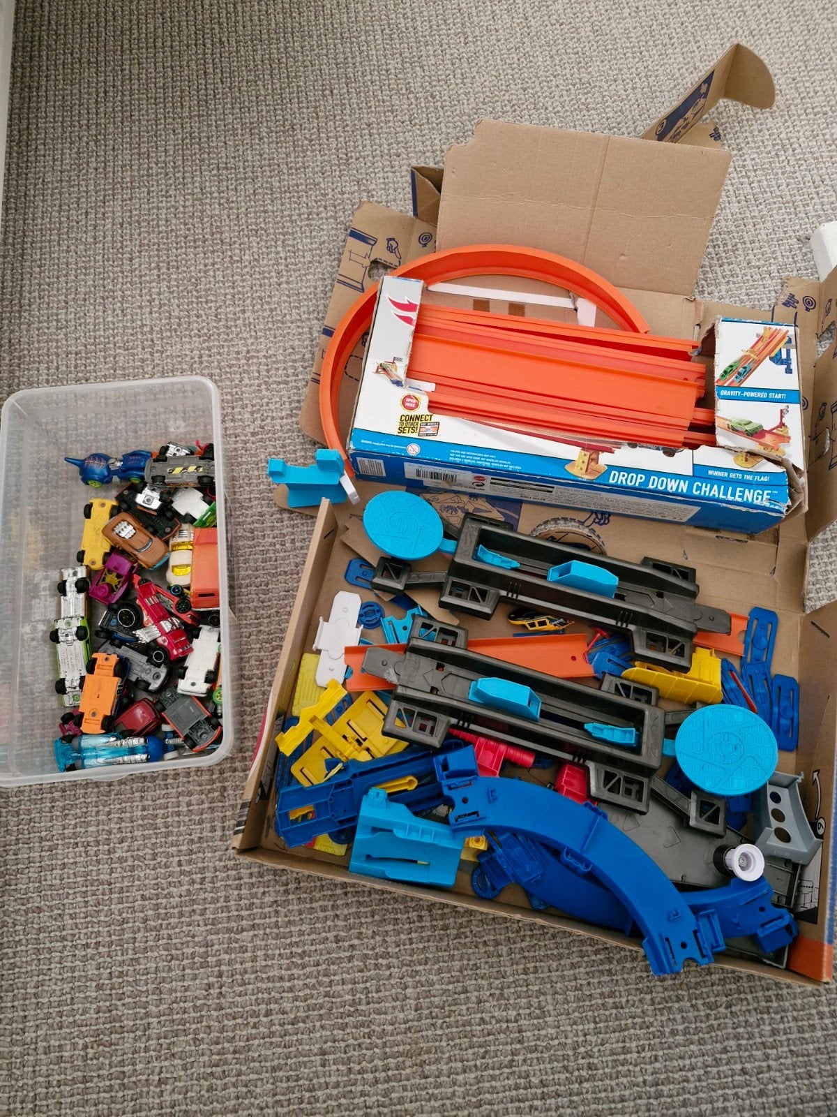 Diverse Hot Wheels sets met veel baan en auto's, Zelf te bouwen, Ophalen of Verzenden, Hot Wheels, Handmatig