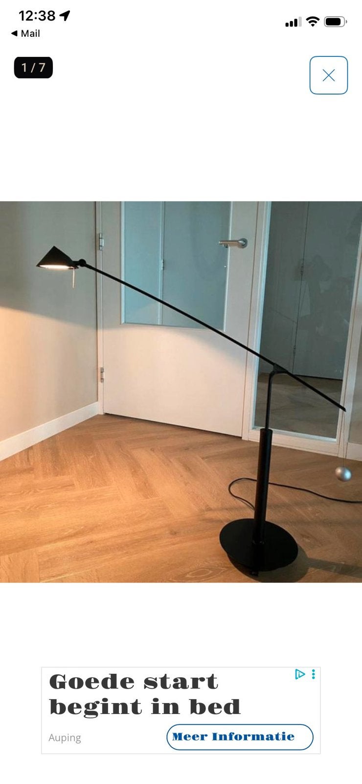 Artemide Orignele Vintage tafellamp, Ophalen, Gebruikt, Metaal, 75 cm of meer