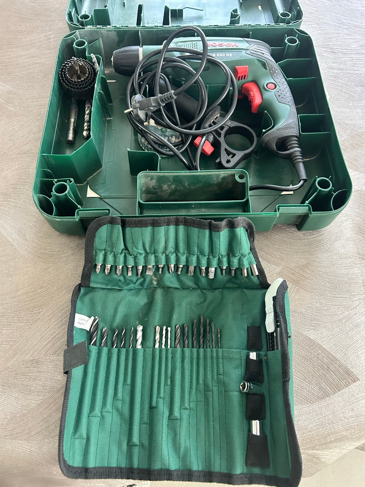 Bosch PSB 650 RE Klopboormachine met accessoires, Klopboormechanisme, Ophalen, Boormachine, Gebruikt