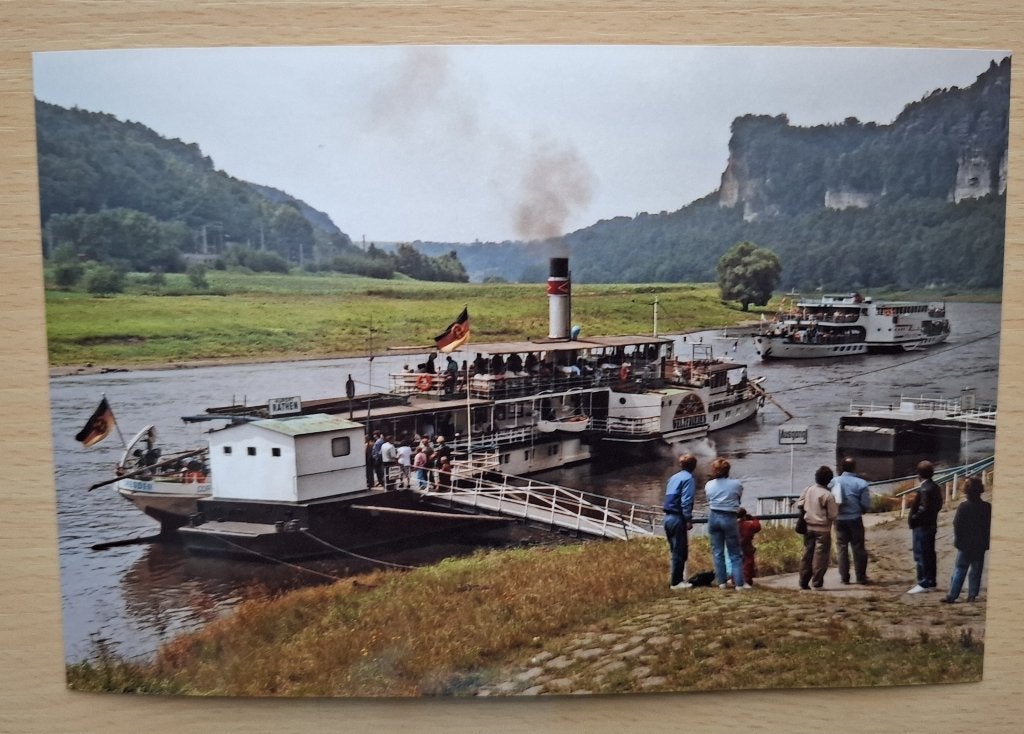Foto van raderboot DDR Elbe - 1989, 1980 tot heden, Foto, Nieuw, Buitenland