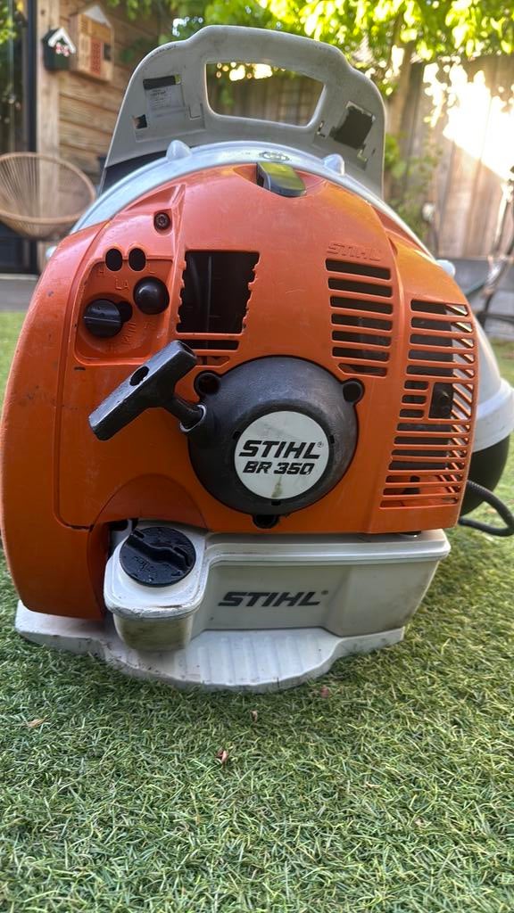 Stihl br 350, Tuin en Terras, Bladblazers, Ophalen, Gebruikt, Benzine, Ruggedragen