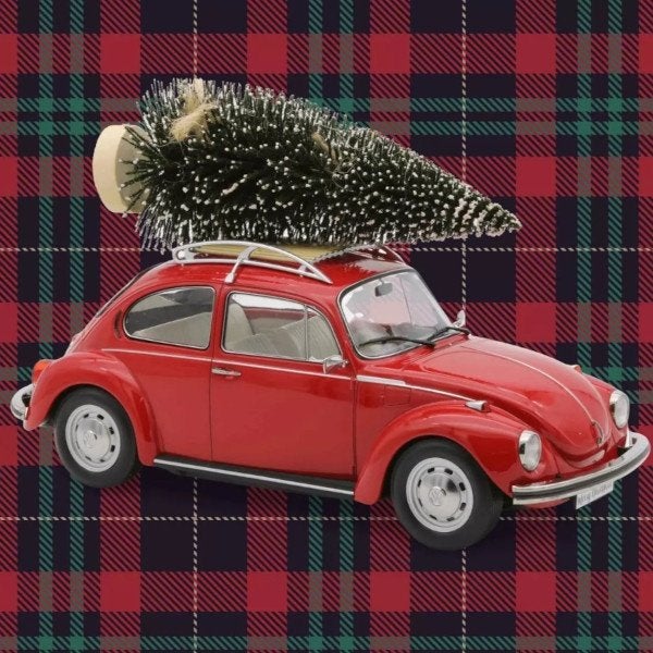 Volkswagen 1303 1973 Rood Christmas Schaal 1/18 Norev, Auto, Norev, Ophalen of Verzenden, Norev
