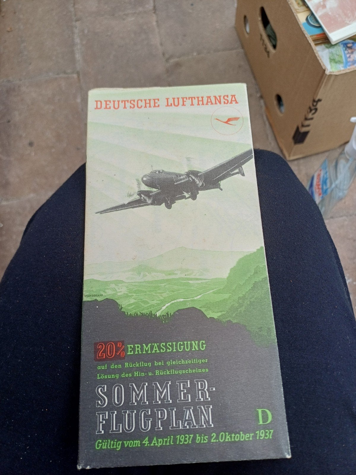 Deutsche Lufthansa zomervliegplan brochure 1937, Overige typen, Onbekend, Ophalen of Verzenden, Duitsland