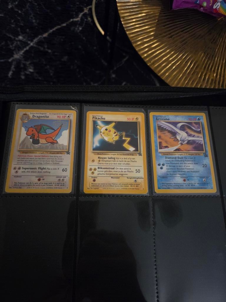 Wotc black star kaarten: Dragonite, Pikachu, Articuno, Ophalen of Verzenden, Gebruikt, Meerdere kaarten