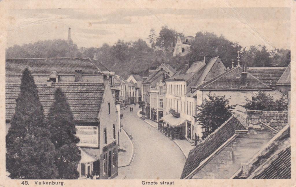 GA1425 Valkenburg Limburg groote straat Klimmen 1933, Verzenden, 1920 tot 1940, Gelopen, Limburg