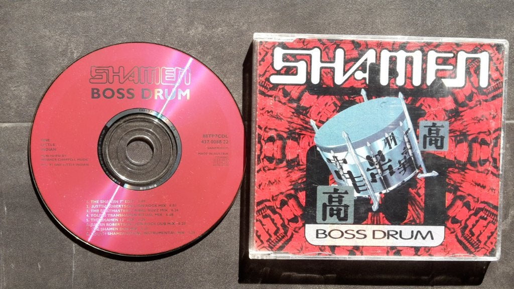CD Single - The Shamen - Boss Drum - Oldskool House, Ophalen of Verzenden, Zo goed als nieuw, Elektronisch, Single