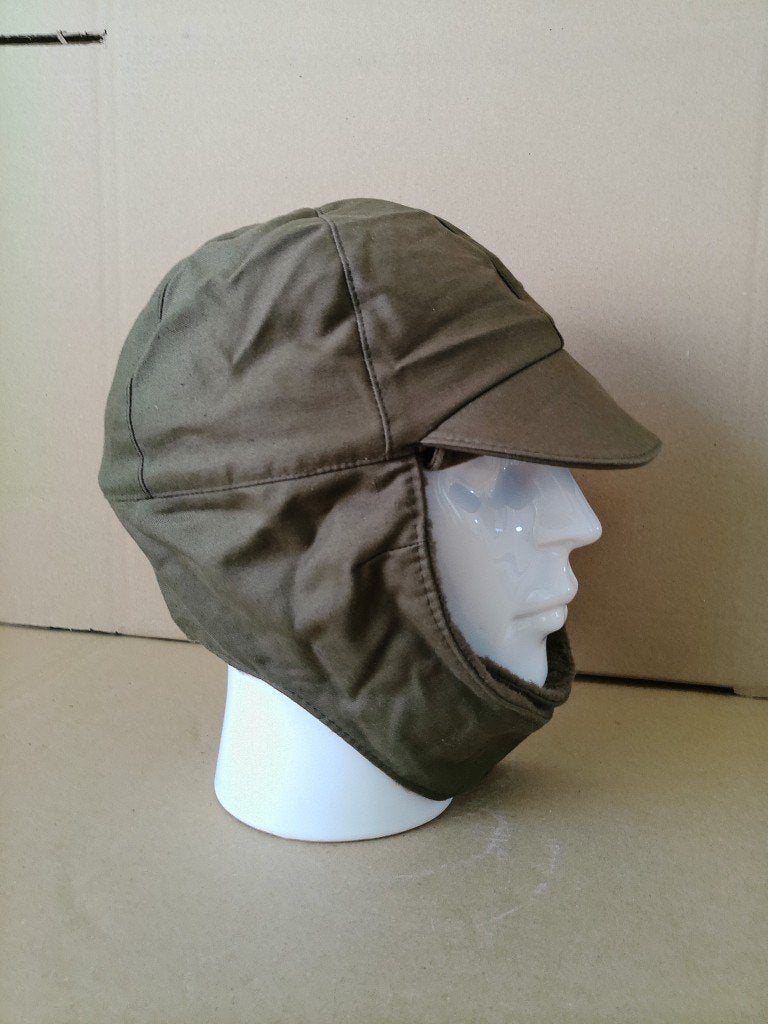 Vintage leger pet veldpet bontgevoerd Maat 59 Landmacht 1987