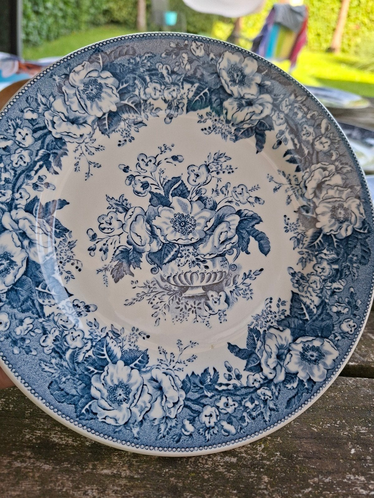 Vintage Sphinx Balmoral Maastricht bord - Blauw bloemmotief, Ophalen of Verzenden