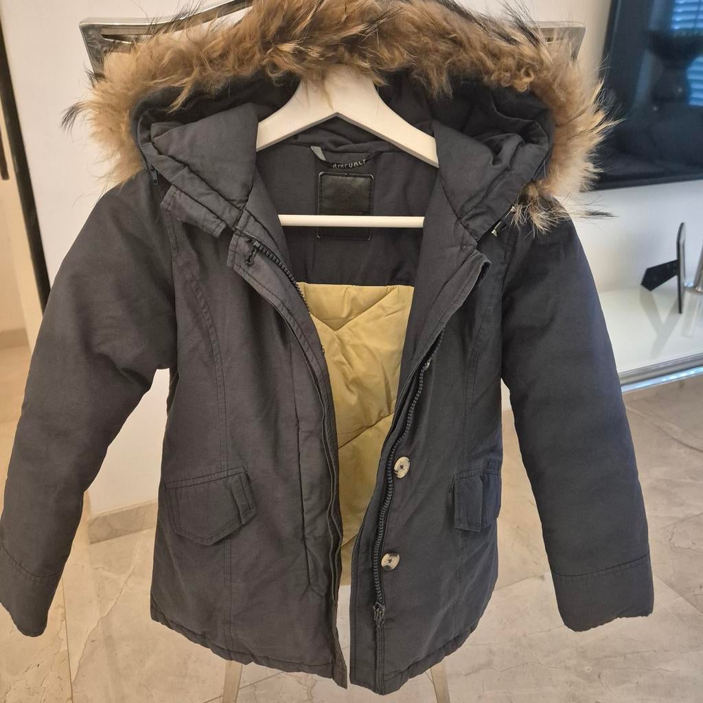 Airforce winterjas met bontkraag maat 8, Ophalen of Verzenden, Gebruikt, Airforce, Jongen of Meisje