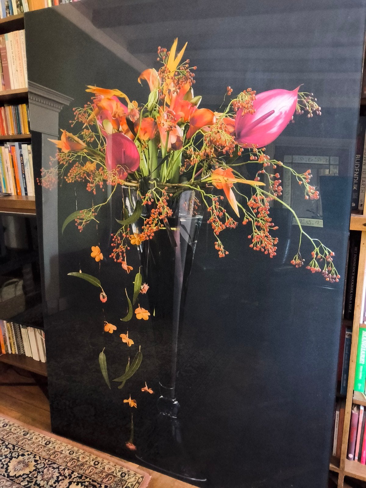 Groot Plexiglas Stilleven Bloemenprint 120x180 cm, Huis en Inrichting, Woonaccessoires | Schilderijen, Tekeningen en Foto's, Ophalen