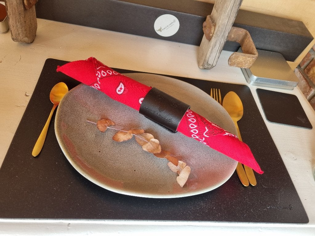 Lederen placemat - verkrijgbaar in 2 kleuren, Placemat, Nieuw, Leer, Bruin