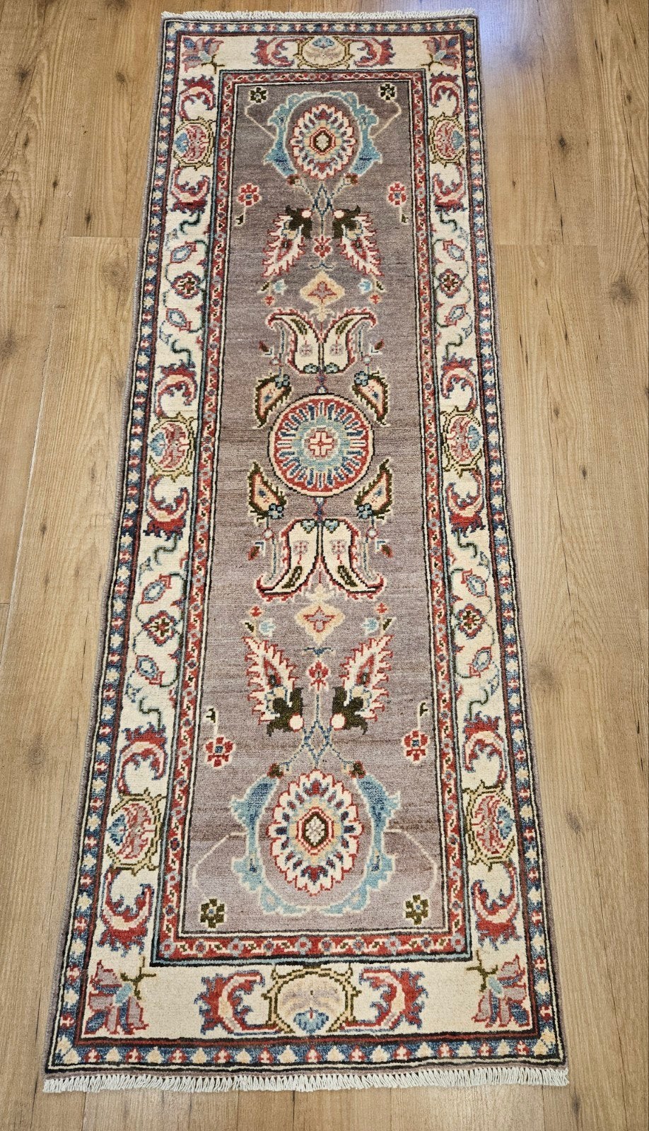 Handgeknoopt oosters tapijt kazak 186x65, Info@SlatsAntiek.nl, Perzisch, Vof Slats Antiek, 150 tot 200 cm