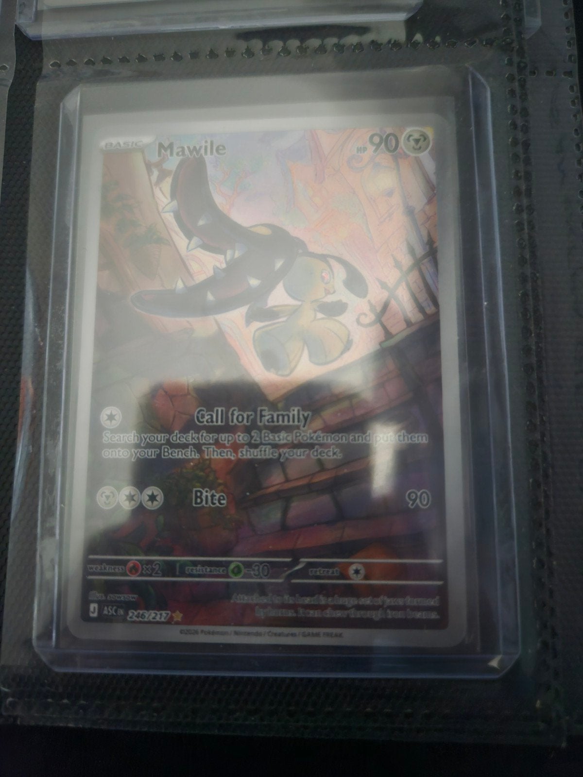 Pokemon Mawile 246/217 Ascended Heroes, Ophalen of Verzenden, Zo goed als nieuw, Losse kaart, Foil