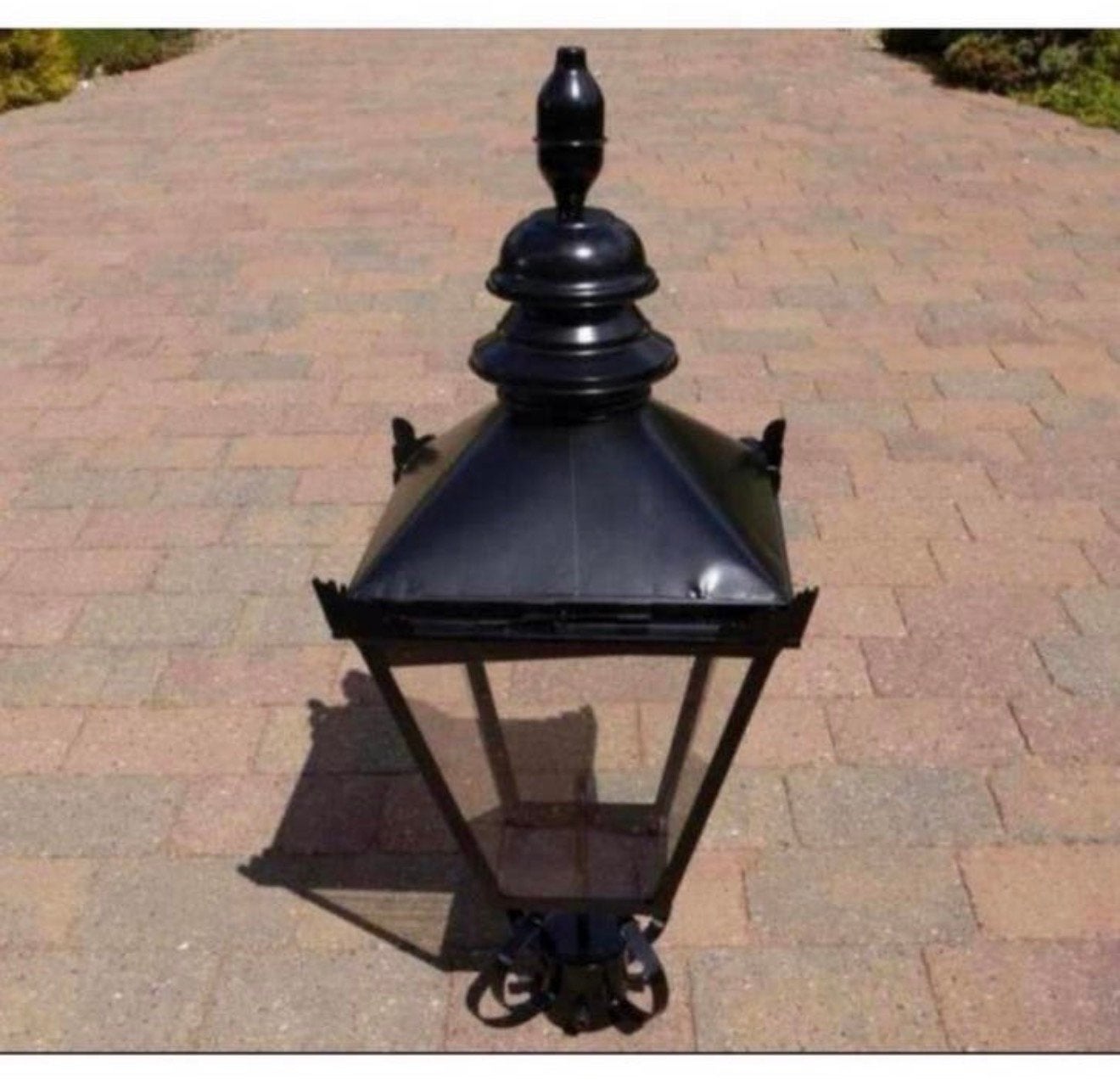 Grote Zwart Victoriaanse Stijl Lantaarn lamp verlichting NEW, Tuin en Terras, Nieuw, Ophalen of Verzenden, Netvoeding, H