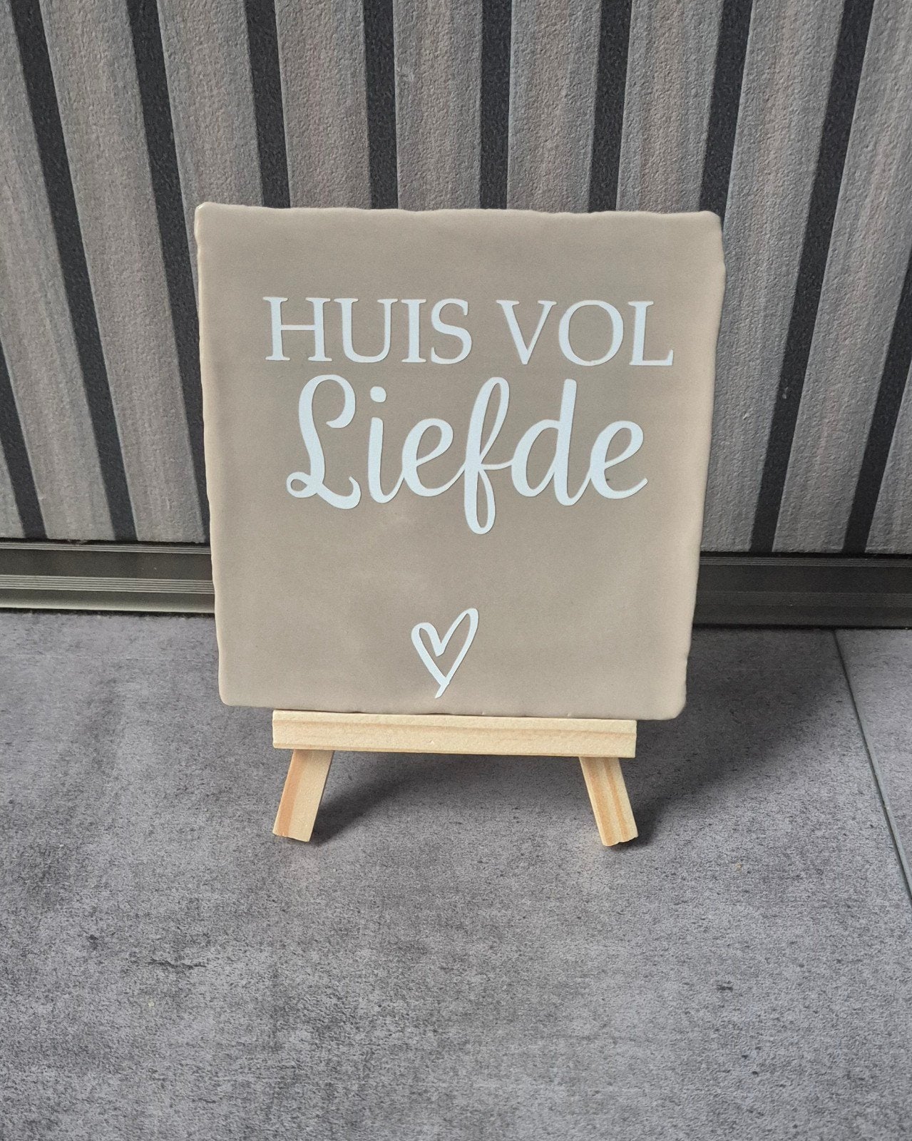 Tegel met tekst - Huis vol Liefde, Ophalen of Verzenden