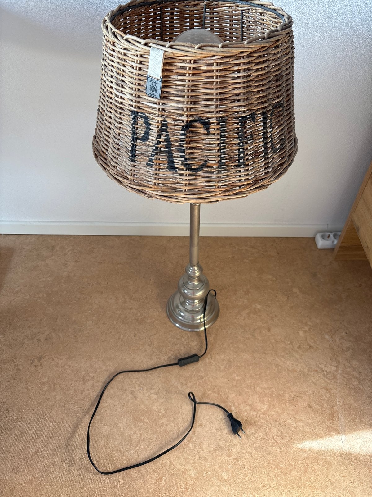 Riviera Maison Pacific Lampshade L - Rustic Rattan, Huis en Inrichting, Ophalen of Verzenden, Zo goed als nieuw, Natuurlijk materiaal