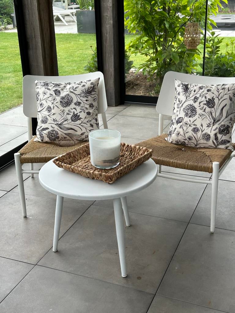 Set van 2 witte lounge stoelen van Lanterfant, Twee, Wit, Ophalen of Verzenden, Zo goed als nieuw