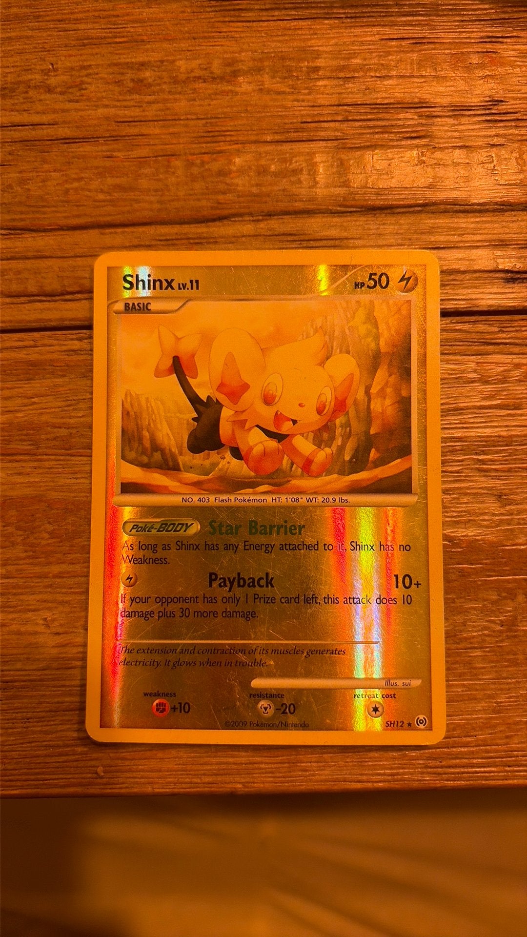 Shinx - shiny SH12 2009 pokemon arceus, Verzenden, Zo goed als nieuw