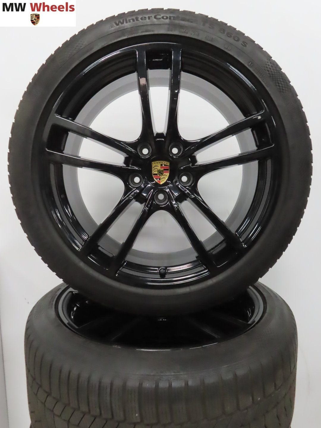 Originele Porsche Cayenne Coupe 21 inch velgen winterbanden, Gebruikt, -, -, Banden en Velgen