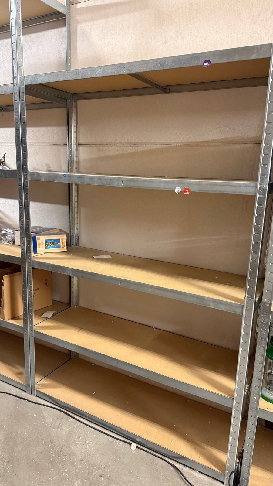 3 Stevige metalen stellingkast met houten planken, Ophalen