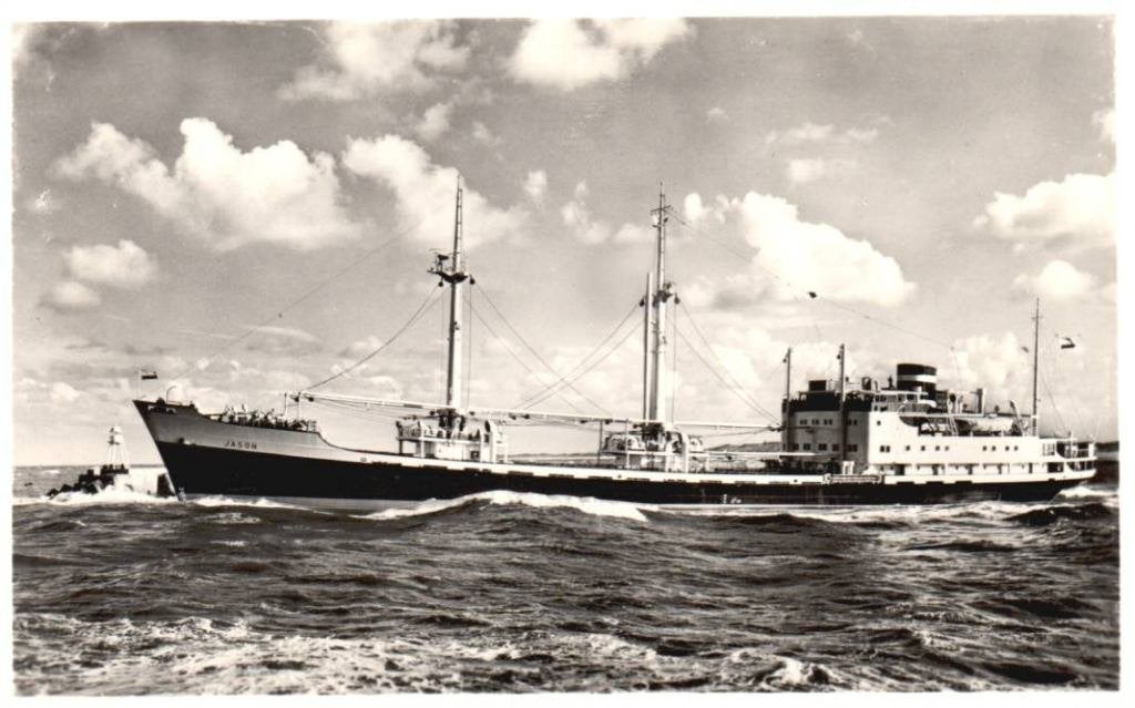 M.S. Ammon 1971 - met stempel Zeevaartschool De Helder., Verzamelen, Ophalen, Nieuw, Motorboot, Kaart, Foto of Prent
