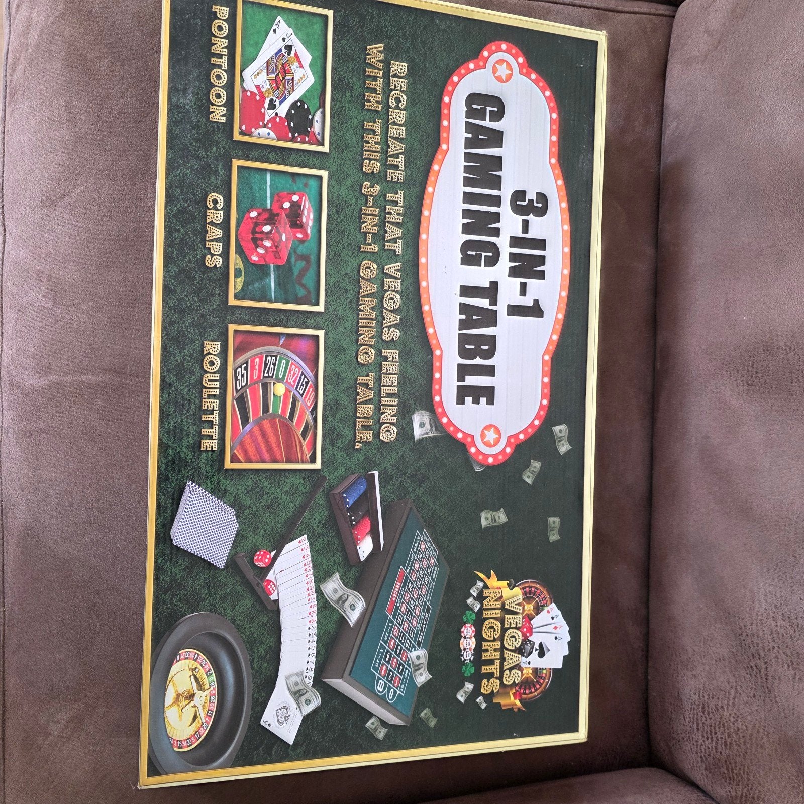 Nieuw 3-in-1 Gaming Tafel: Pontoon, Craps, Roulette, Hobby en Vrije tijd, Gezelschapsspellen | Bordspellen, Ophalen, Nieuw