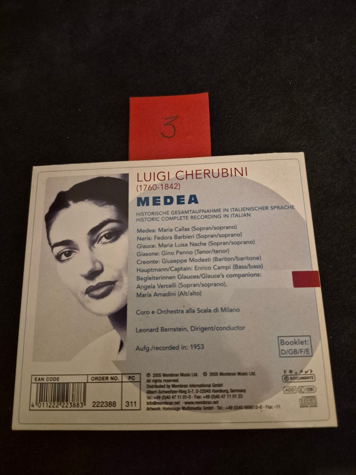 Luigi Cherubini - Medea (Maria Callas) 2 CD-set, Gebruikt, Overige componisten, Opera of Operette, Modernisme tot heden