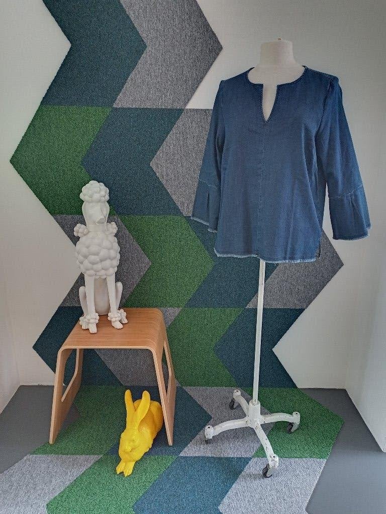 Nieuw Sandwich spijkerstof tuniek met 3/4 mouw - Maat 42, Kleding | Dames, Ophalen, Blauw, Maat 42/44 (L), Zo goed als nieuw