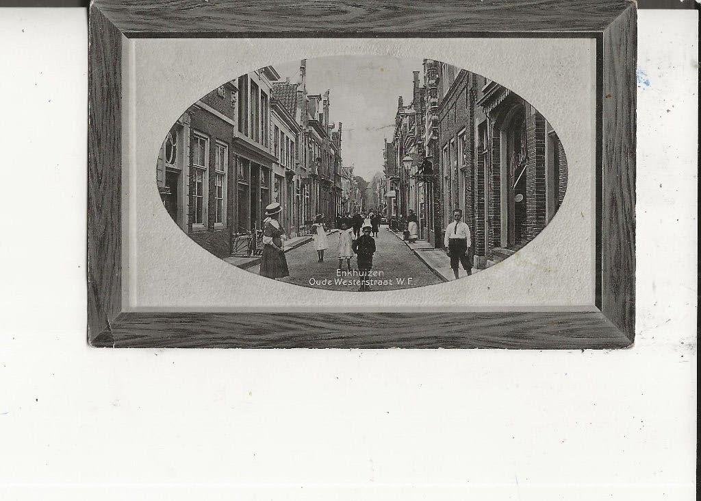 Enkhuizen Oude Westenstraat W.E. naar Steggerda, Ophalen of Verzenden, Voor 1920, Gelopen, Noord-Holland