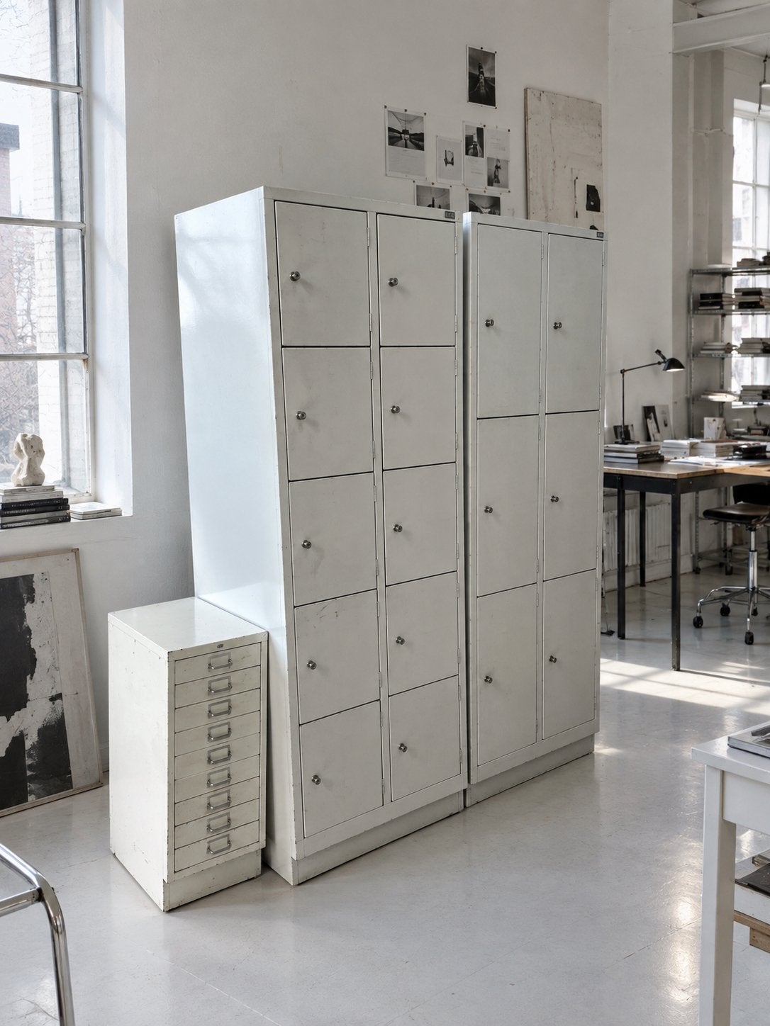 metalen lockerkasten met ladekast, Ophalen, Gebruikt
