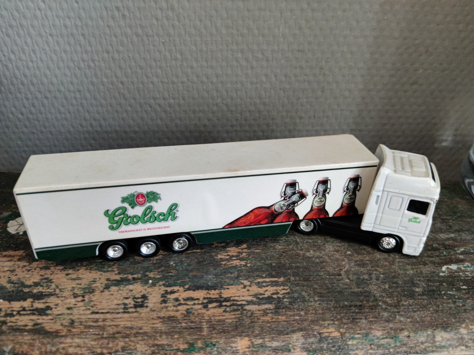 Grolsch vrachtauto miniatuur, Hobby en Vrije tijd, Modelauto's | 1:50, Ophalen, Bus of Vrachtwagen