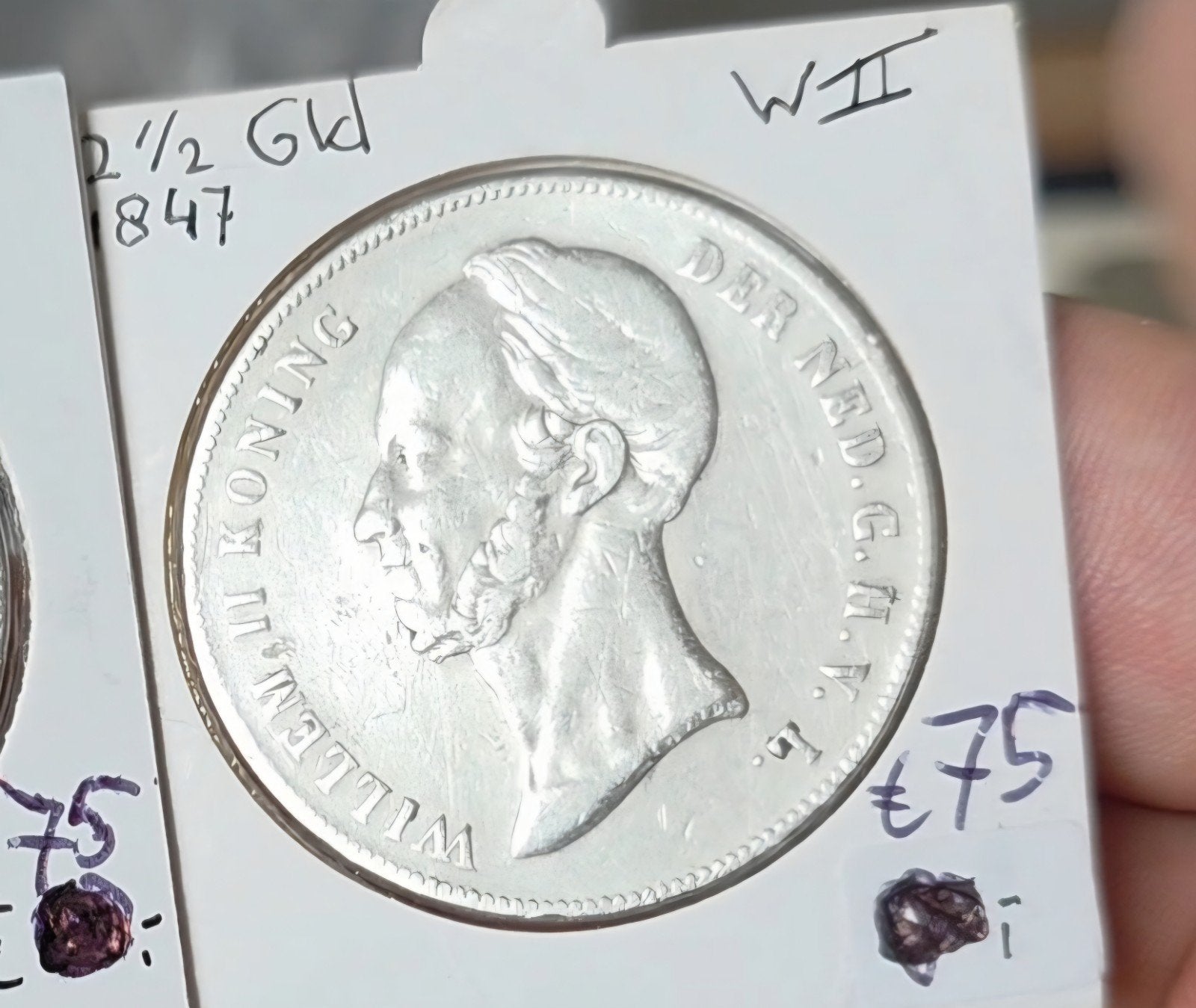 Rijksdaalder 1847 Nederland, Zilver, Ophalen of Verzenden, Losse munt, 2½ gulden